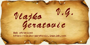 Vlajko Geratović vizit kartica